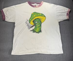 Vintage 90s Murina Smoking Mushroom Cigar T-Shirt XL Made USA 100% Cotton
